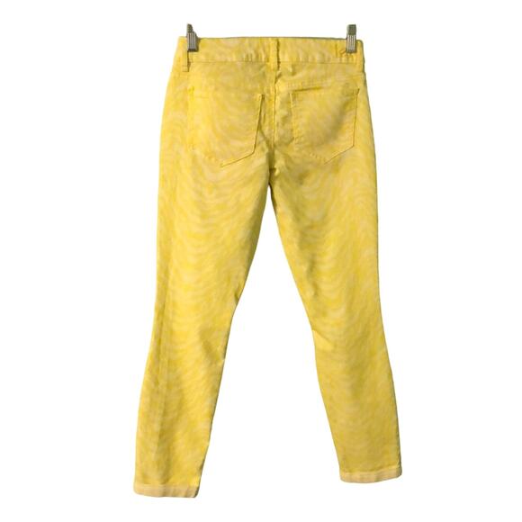 L.e.i. Ashley low rise Yellow Zebra print pants Juniors Size 3 Y2K Skinny - Picture 2 of 7